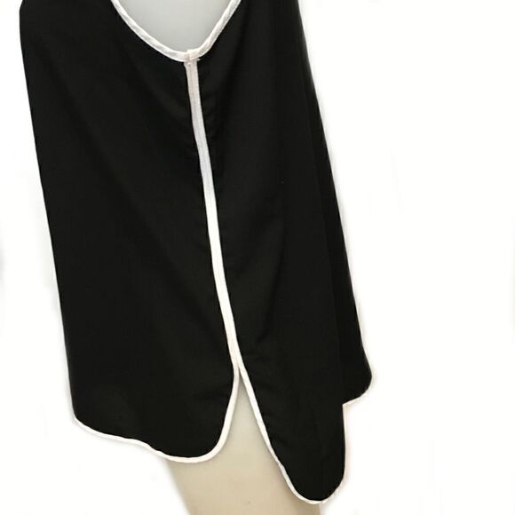 Black Hi Low Tank Top White Trim - Picture 7 of 8